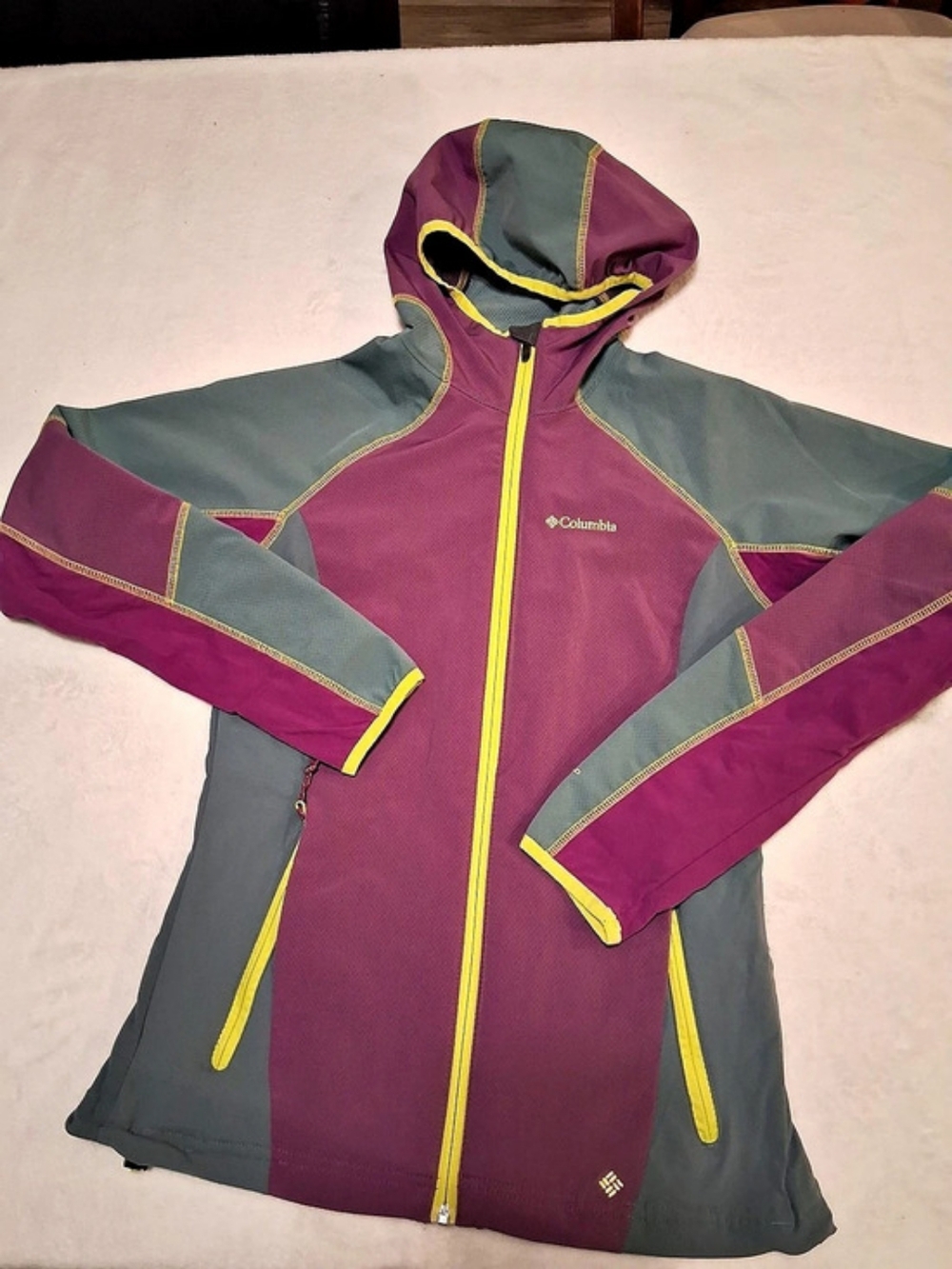 Columbia Omni-Tech Women'Small Purple Gray Ski Jacket Size Small